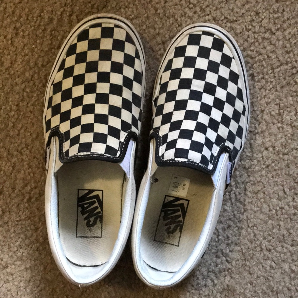 Vans Slip-On Sneakers Checkerboard Black and White